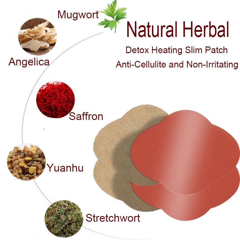 Weight Loss Patches, Natural Detox Heating Slim Patch, 30PCS Effective Slimming Patch for Fat Burning and Appetite Suppression, Body Shaping, Beer Belly, Bucket Waist, Anti-Cellulite Brown - BeesActive Australia