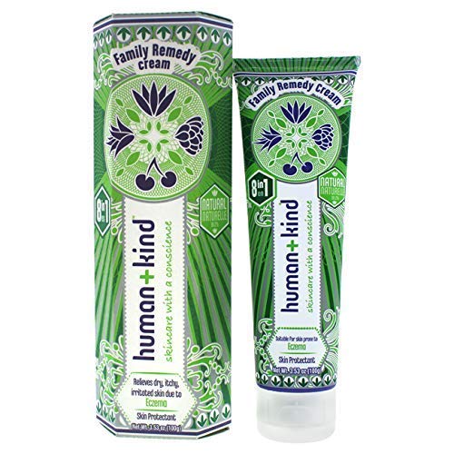 Human+Kind Family Remedy Cream - 8-in-1 Miracle Formula - For Irritated, Itchy, Dry, Cracked Skin, Stretch Marks, Scars, Razor Burn, Eczema, and Brittle Nails - Natural, Vegan Skin Care - 3.3 fl oz - BeesActive Australia