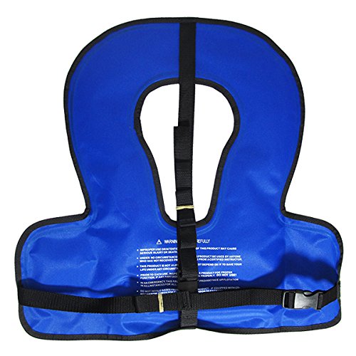 [AUSTRALIA] - Scuba Choice Youth Kids Snorkel Vest Neon Yellow/Blue with Name Box 