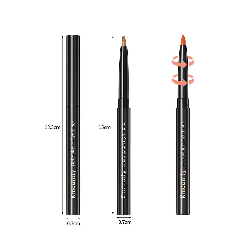 Gel Eye Liner Pencil Set, Kmeamty 12 Colors Retractable Long-Lasting Smooth Waterline Eye Liner Lip Liner Eyeshadow - Vegan, Cruelty Free - BeesActive Australia