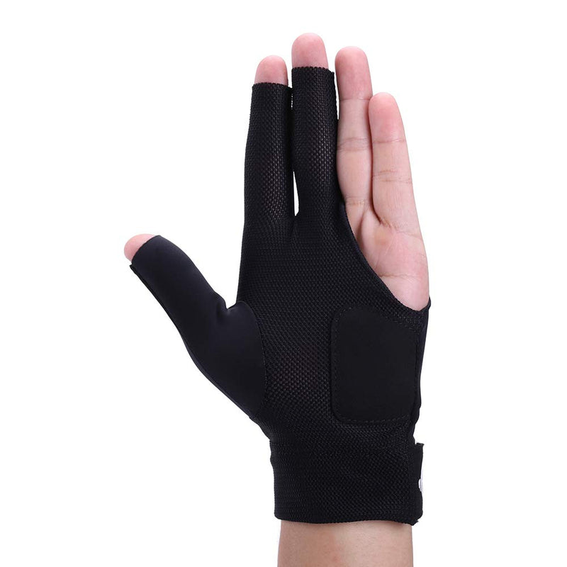 [AUSTRALIA] - Roaming Billiard Shooters Carom Pool Snooker Cue Sport Glove Fits on Left Hand for Men and Women Black Large-X-Large 