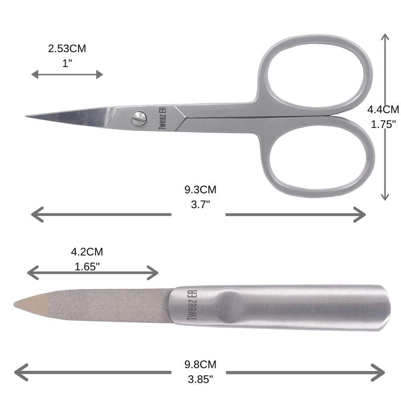 Nail Scissors | Premium Manicure scissors for Professionals, Hand Sharpened Cuticle Scissors and Nail File | fingernail scissors For Eyebrows,Nose Hair & Beard |Premium Quality Toenail Scissors - BeesActive Australia