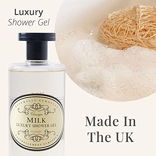 Naturally European Luxury Milk Organic Body Wash - 500ml | No SLS and Parabens | Cleansing and Moisturising Lotion Shower & Bath Gel | For Men and Women - BeesActive Australia