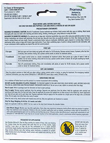 ZoGuard Plus Flea and Tick Prevention for Dogs (Large - 45-88 lb) 6 Dose - BeesActive Australia