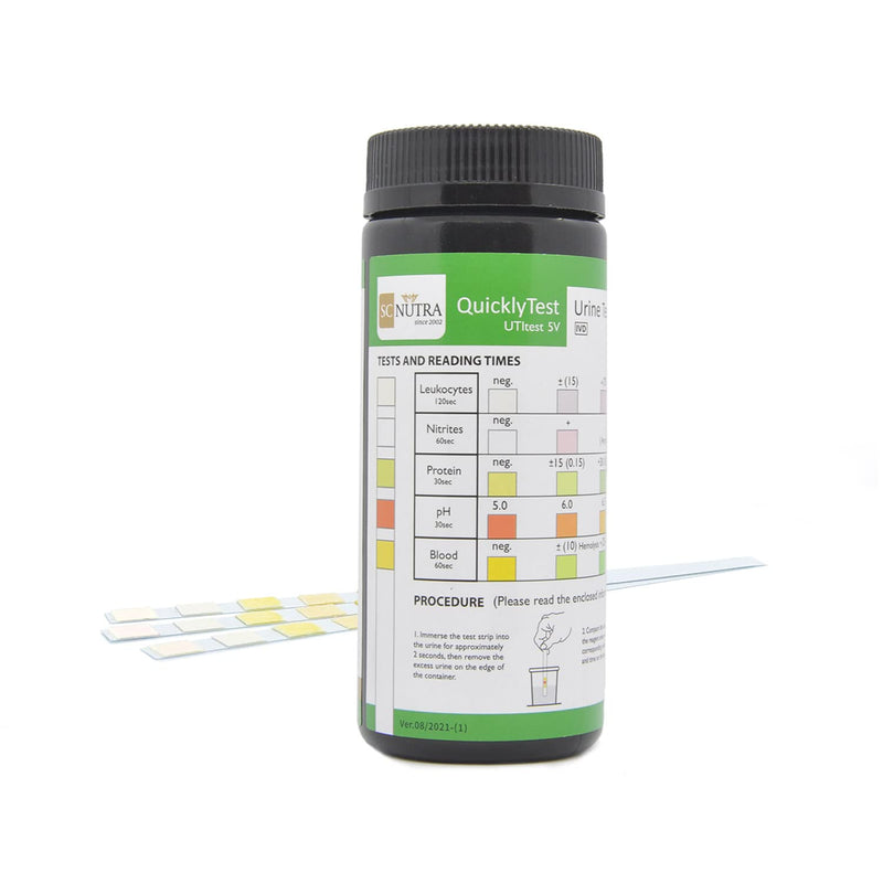 Urine Test Strips - Quick testing and monitoring for UTIs, Cystitis, pH and Bladder Health. SC Nutra (Sweet Cures) - BeesActive Australia