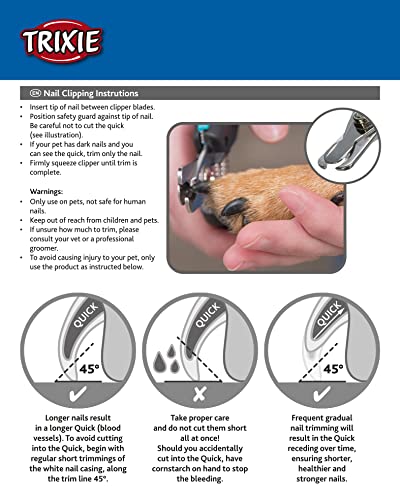 TRIXIE Pet Grooming Nail Clippers, for Small Dogs, Cats, Small Animals and Birds, 4.7" (12cm) - BeesActive Australia