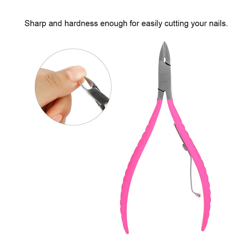 Cuticle Trimmer with Cuticle Pusher, Cimenn Professional Stainless Steel Nail Cuticle Nipper Clipper Dead Skin Scissor Nail Manicure Tool for Fingernails and Toenails - BeesActive Australia