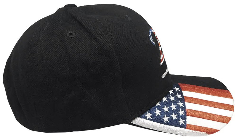 2A 2nd Amendment 1791 USA Flag On Bill Black White 100% Cotton Adjustable Embroidered Hat Cap One Size Multi - BeesActive Australia