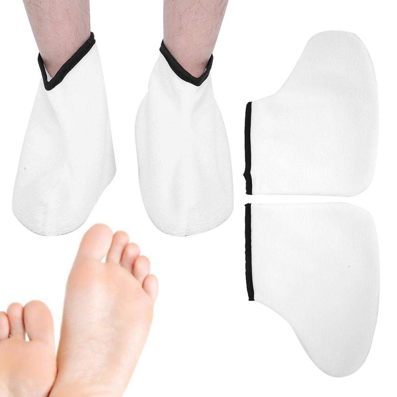 Paraffin Wax Therapy Booties Cotton Foot Care Heat Preservation Wax Therapy Booties Heat Therapy Insulated Wax Bath Treatment Mitts Foot Spa Cover for Women Great for Paraffin Wax White - BeesActive Australia