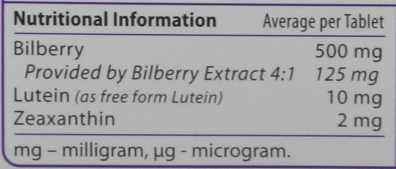 Vitabiotics Ultra Bilberry, Lutein and Zeaxanthin - 30 Tablets (Pack of 2) 30 count (Pack of 2) - BeesActive Australia