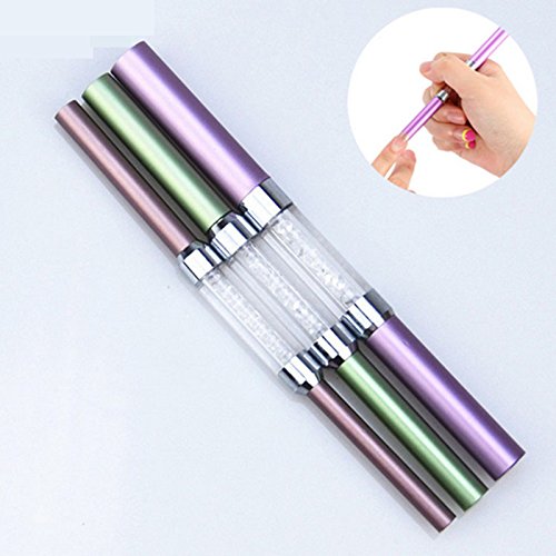 3PCS Nail Art C Curve Rod Stick Set Crystal Acrylic Rhinestone Design for Acrylic Gel Nail Shapping Tools - BeesActive Australia