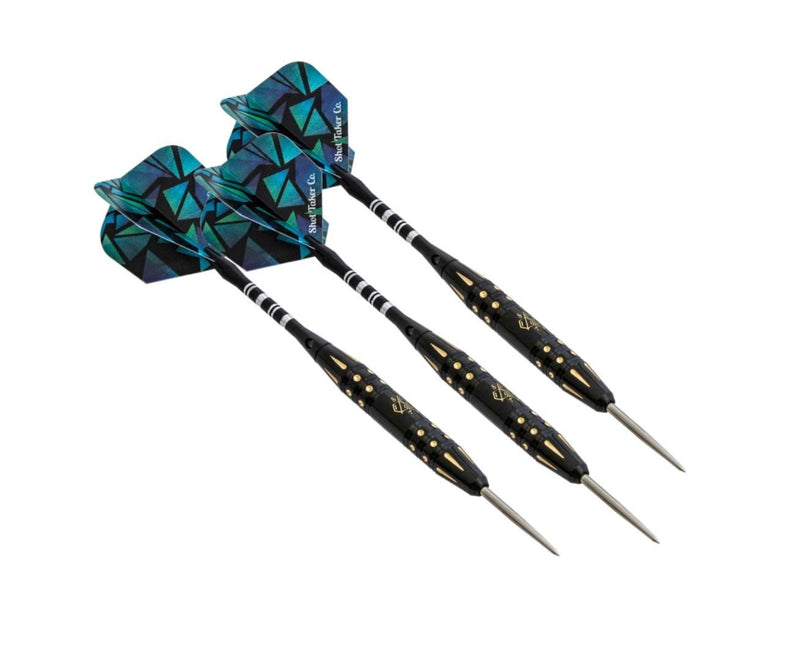 [AUSTRALIA] - SHOT TAKER CO. EST. 2017 Steel Tip Darts Set - Professional Darts with Customizable Configuration, Aluminum and Plastic Shafts, O-Rings, Flights, Dart Tool, Sharpener, Gift Case GMC-A Navy 22g 