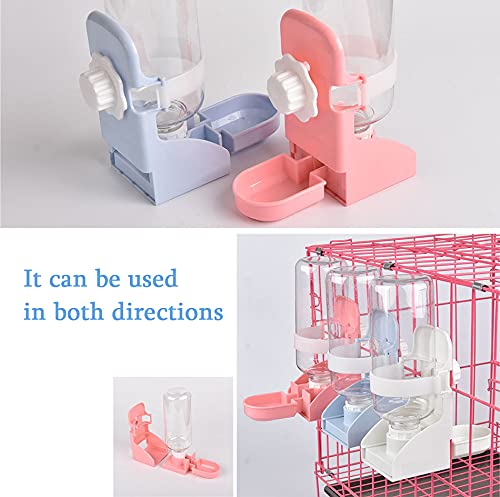 Mcgogo Rabbit Water Bottle, Guinea Pig Water Bottle,17oz Hanging Fountain Automatic Dispenser No Drip Water Bowl for cage Blue - BeesActive Australia