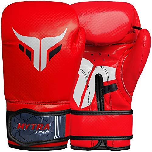 [AUSTRALIA] - Mytra Fusion Kids Boxing Gloves Kick Boxing Muay Thai Punching Training Bag Gloves Red 8OZ 