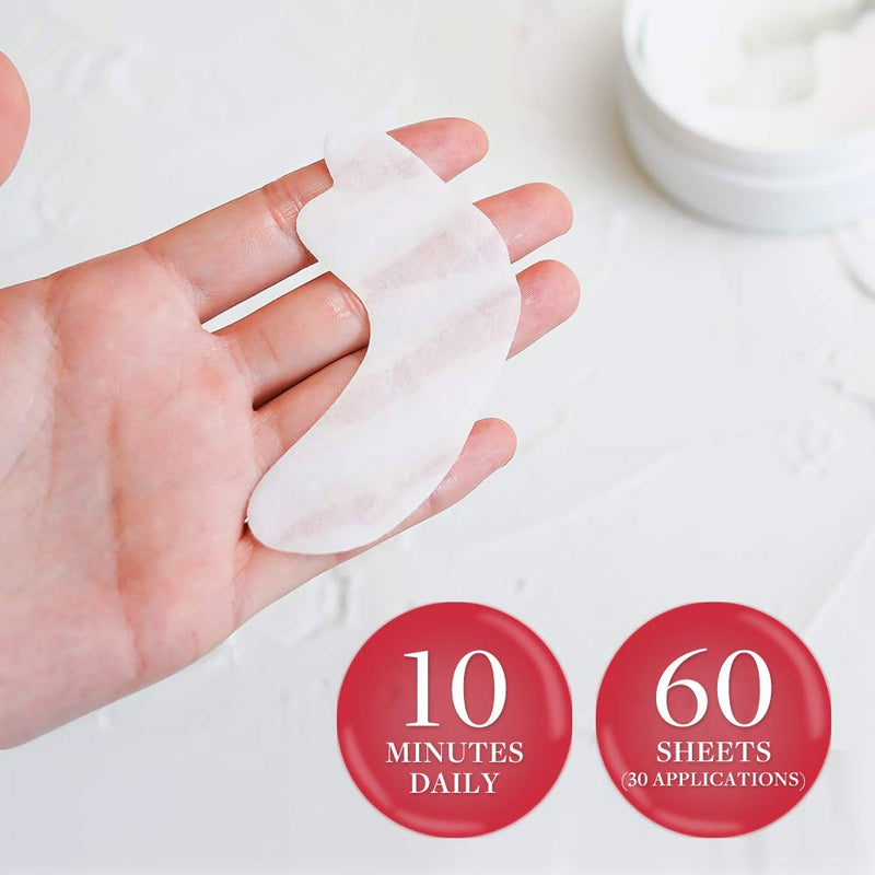 SPA TREATMENT: HAS Stretch iSheet (60 sheets) Eye Patch, Masks for Women Under Eye Patches/Under Eye Gel Pads For Puffy Eyes and Dark Circles- Product of Japan - BeesActive Australia