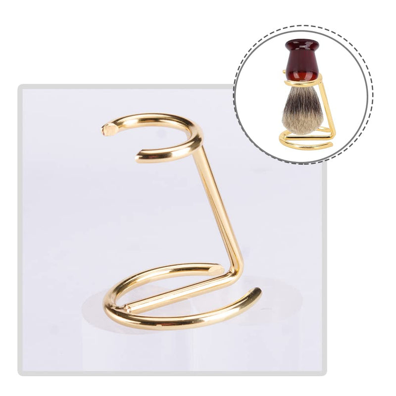 ZBJBinCH Shaving Razor and Brush Stand Golden Alloy Safety Razor Stand Deluxe Razor and Brush Holder for Place Manual Razor - BeesActive Australia