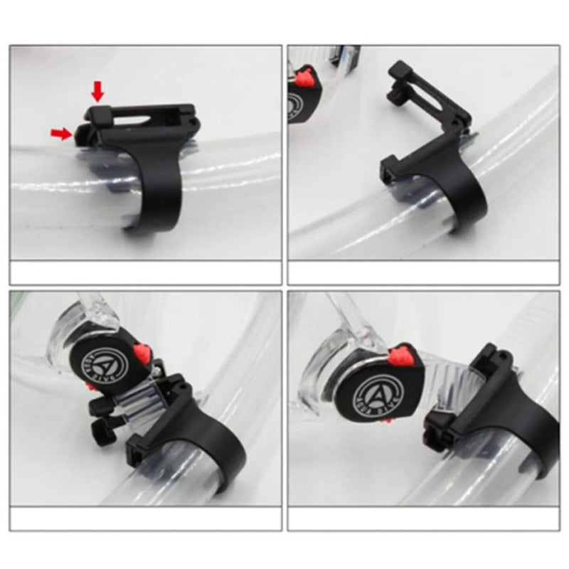 [AUSTRALIA] - Powerer 8 Pack Scuba Dive Universal Plastic Clip Snorkel Keeper Tube Holder, Scuba Diving Dive Snorkeling Silicone Snorkel Mask Strap Keeper Holder Clip Retainer Attachment Gear Spare Part Accessories 