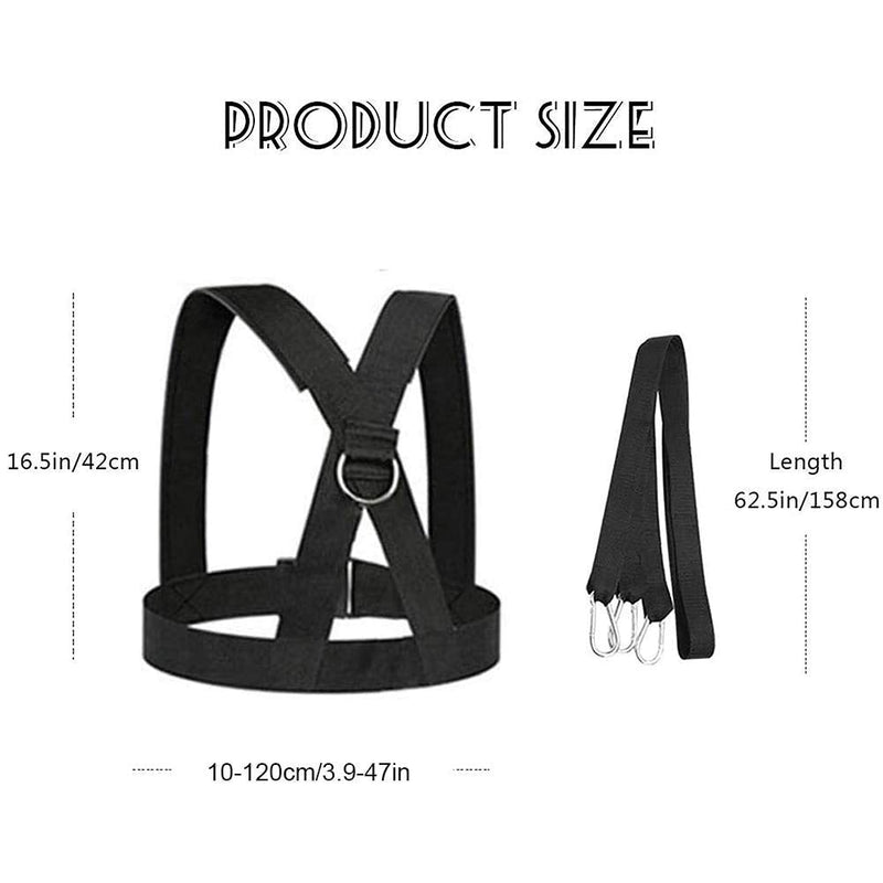 OYINDIZ Sled Harness, Weight Speed Sled Workout Tire Pulling Harness Resistance and Assistance Trainer Physical Training Resistance Rope Football Training Equipment Harness for Men and Women - BeesActive Australia