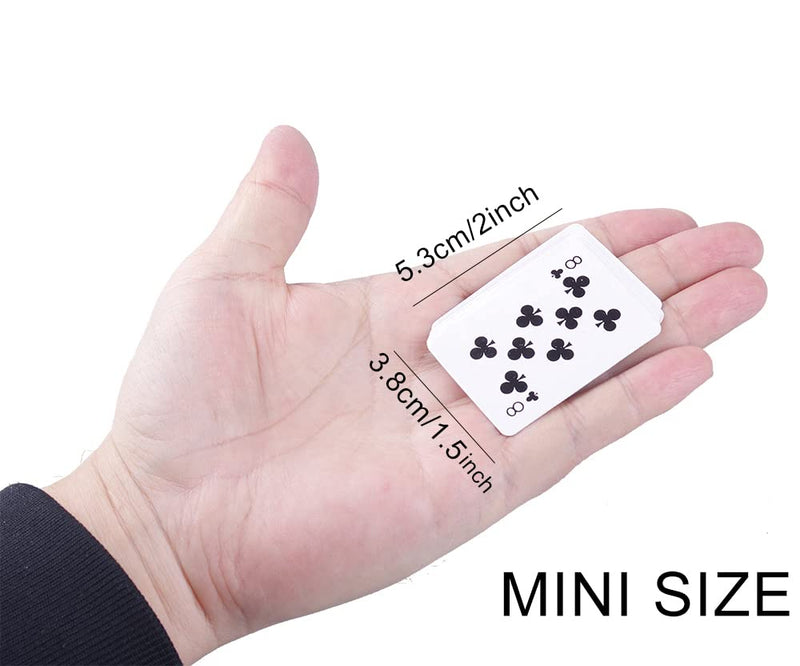 XIUSHUI 5 Decks Mini Playing Cards Party Favor, Miniature Poker Cards Traveling Decks Cards Festival Party Game Supply for Kids and Adults, 2 X 1.5 inch - BeesActive Australia