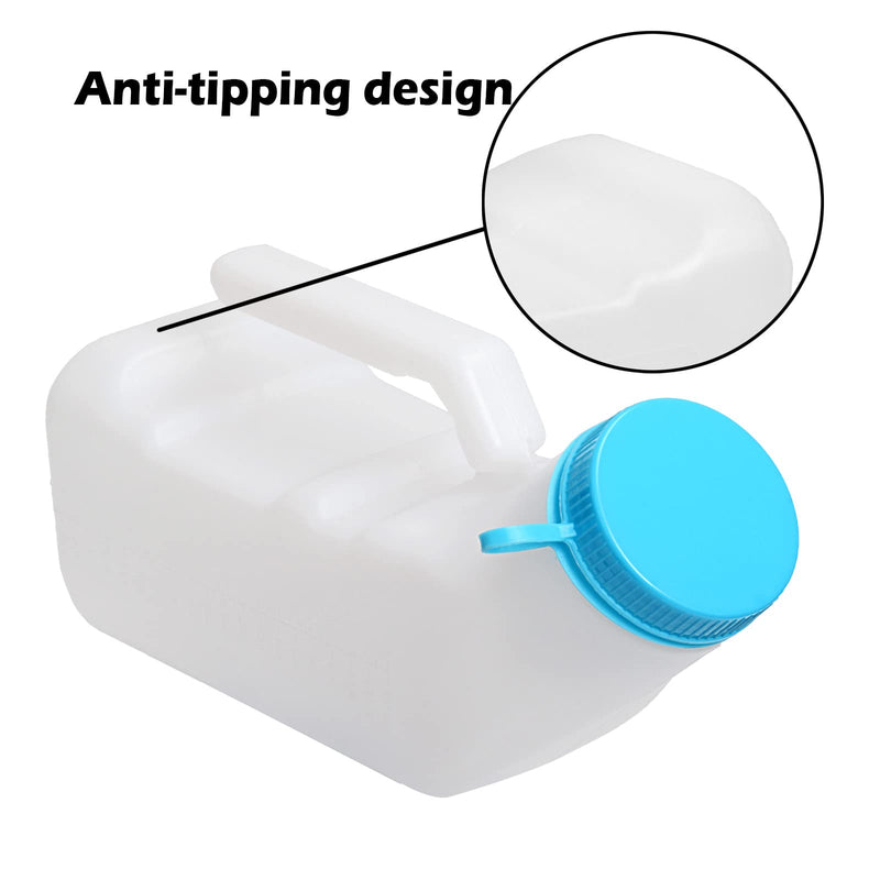 Tovee Men Urinal Glow in The Dark,1000ml Thick Pee Bottles with Lid,Spill Proof Urinal Bottle for Car,Hospital,Elderly & Incontinence 1 Pack - BeesActive Australia