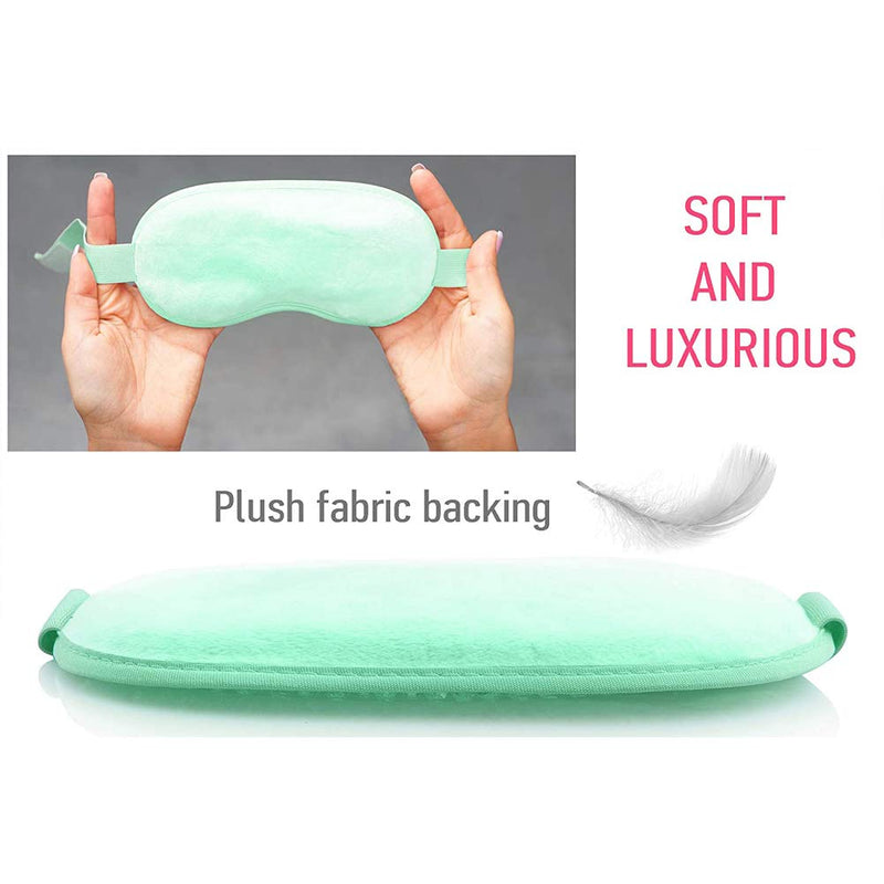TEEROVA Cooling Eye Mask with Gel Bead - Reusable Gel Eye Mask for Dark Circles, Puffy Eyes, Dry Eyes, Headaches, Migraines, Sinus (Green) - BeesActive Australia