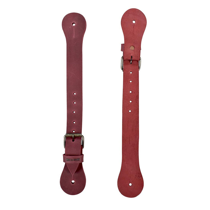 [AUSTRALIA] - Hide & Drink, Leather Single Spur Straps (2 Pieces), Cowboy Outfit, Rodeo, Western, Equipment, Handmade Includes 101 Year Warranty :: Sangria 