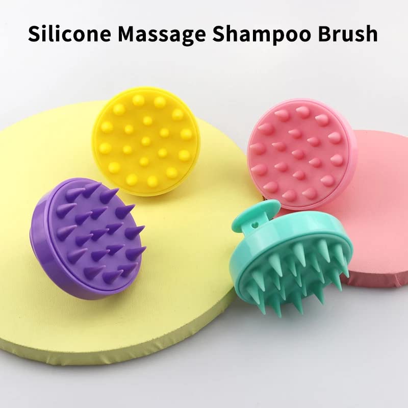 Hair Scalp Massager, Soft Silicone Shampoo Brush, Reduce Dandruff, Massage Scalp, Promote Hair Growth, Reduce Hair Loss, 1PCS. (Green) Green - BeesActive Australia