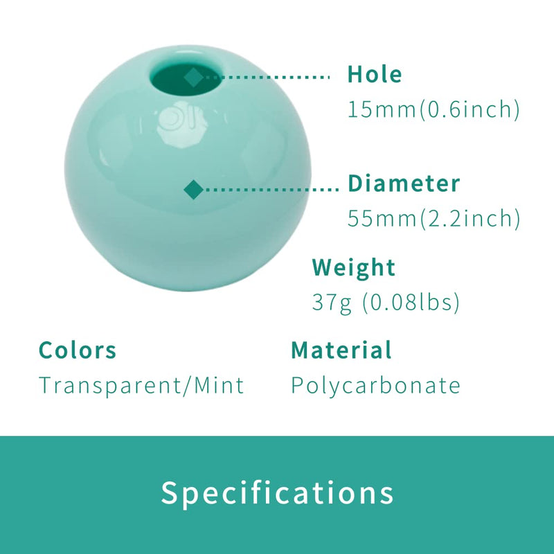 ROICO Interactive Treat-Dispensing Puzzled Dog Toy Ball, Mentally Stimulating Pet Toys, Tug of War, Sensory Stimulation, Small (Transparent) Transparent - BeesActive Australia