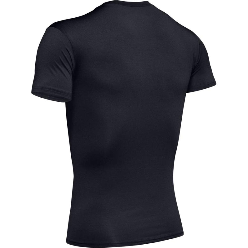 Under Armour Mens Tac Heatgear Compreshort Sleeveion Tee Large Black (001)/Clear - BeesActive Australia