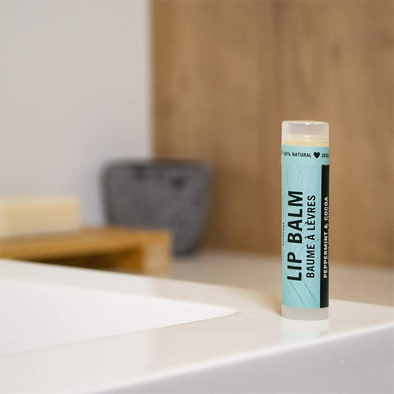 Caron & Doucet - 100% Natural Lip Balm - Premium Olive Oil Moisturizing Lip Balm - Best for Dry Chapped Lips. (Pack of 4, Peppermint & Cocoa) - BeesActive Australia