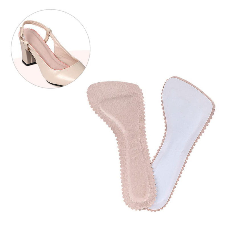 3pairs Shoe Flat Women Support Inserts Loose Pads, Forefoot Wearing Breathable Pumps Leather Cushion Heel, Fasciitis Absorbing Self Relief Latex Reusable Non Summer Anti- Slip Pads Pinkx3pcs 20X8.5cmx3pcs - BeesActive Australia