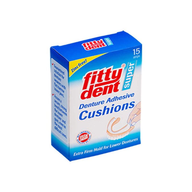4 x FITTYDENT Secure Denture Adhesive Strips 15's - 4 Pack Very Lower Price - BeesActive Australia