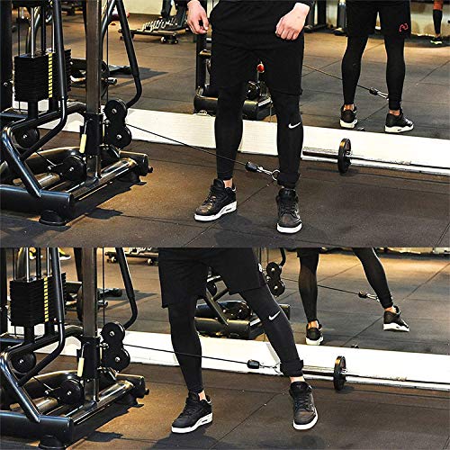AOHO MOOON Comfortable Adjustable Padded Ankle Wrist Cuffs Neoprene Padded Straps D-Ring Glute Kickback for Cable Machine. Ideal for Glutes Exercises (2 Pack) (Black) - BeesActive Australia
