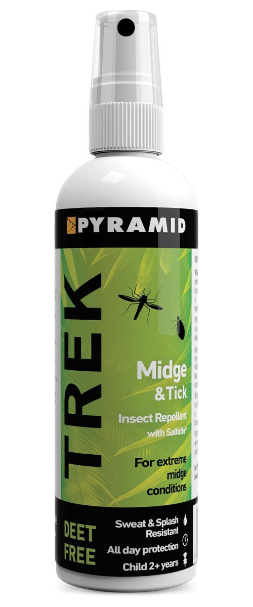 Pyramid Trek Midge & Tick No DEET Midge/Tick/Mosquito Repellent DEET FREE Saltidin Spray - 100ml - BeesActive Australia
