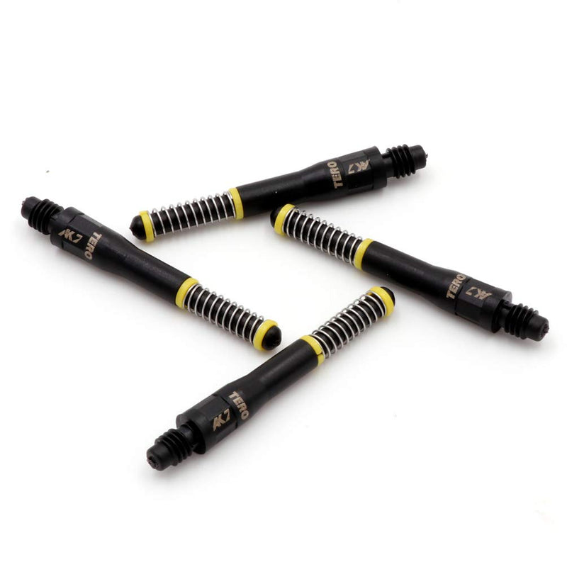 CUESOUL 4 pcs TERO AK7 Dart Shafts Built-in Spring Telescopic for Steel Tip Darts and Soft Tip Darts Black 25mm-length A - BeesActive Australia