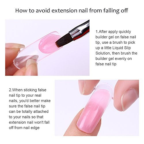 Yichen 30ml Quick Building Poly UV Builder Nail Gel Finger Extension Gel (01-Clear +100pcs False nail) 01-Clear +100pcs False nail - BeesActive Australia