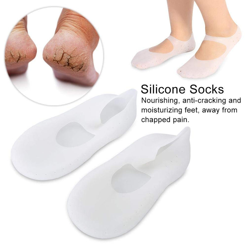 Silicone sock, crack-proof socks, heel crack-proof sleeve, foot crack protector, foot care tool,moisturizing foot heel protector to prevent dry heel(M-02#) M 02# - BeesActive Australia