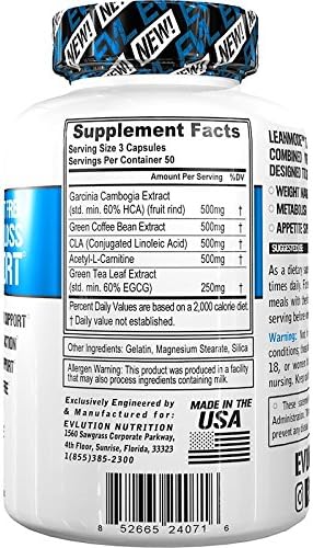 EVLution Nutrition Lean Mode (Weight Loss Support Supplement, No Stimulation), 150 Capsules x 2 Pack (International Direct Product) - BeesActive Australia