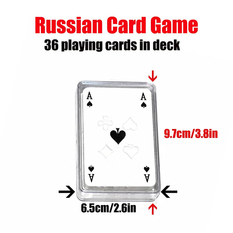 Russian Classic Durak Card Game 36 Playing Cards in Deck with Plastic Case - BeesActive Australia