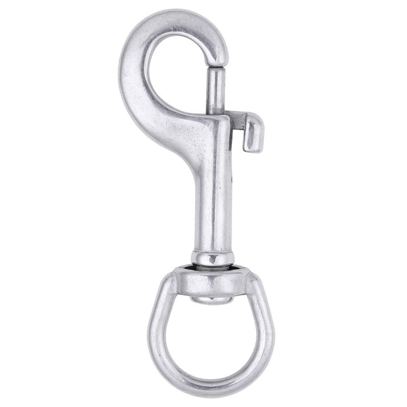 AOWISH 316 Stainless Steel Swivel Eye Bolt Snap Hooks, Marine Grade Scuba Diving Clips, Single Ended Trigger Chain Clip Pet Buckle, Lobster Claw Clasp, Heavy Duty (1 Piece) 90mm/Silver - BeesActive Australia