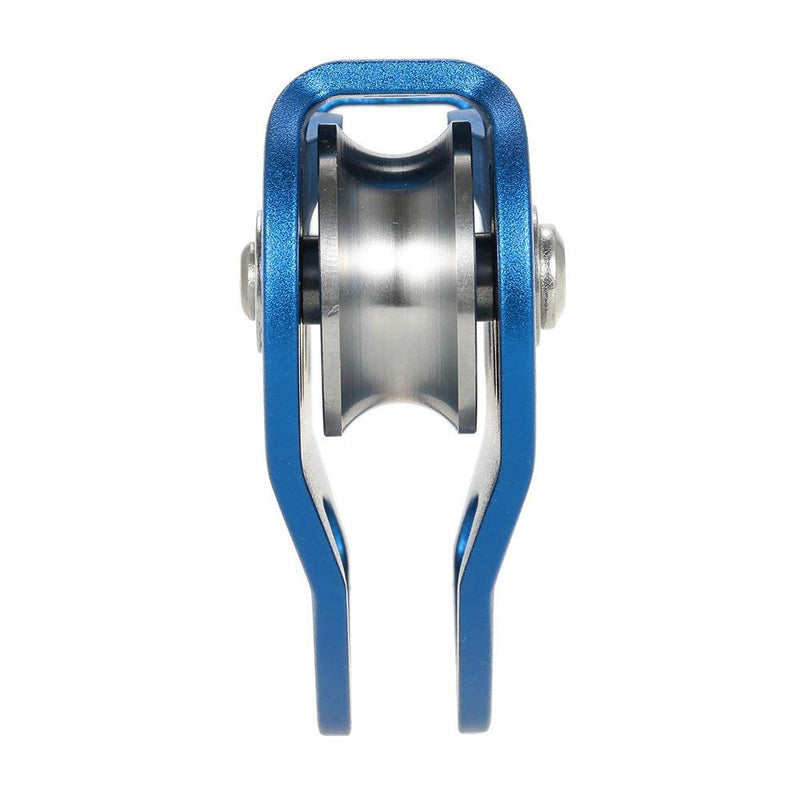 Lixada Climbing Pulley Zip Line Pulley 20kN Bearing Mobile Pulley with 25kN Screw Locking Carainber for Rigging Climbing Dark Blue - BeesActive Australia