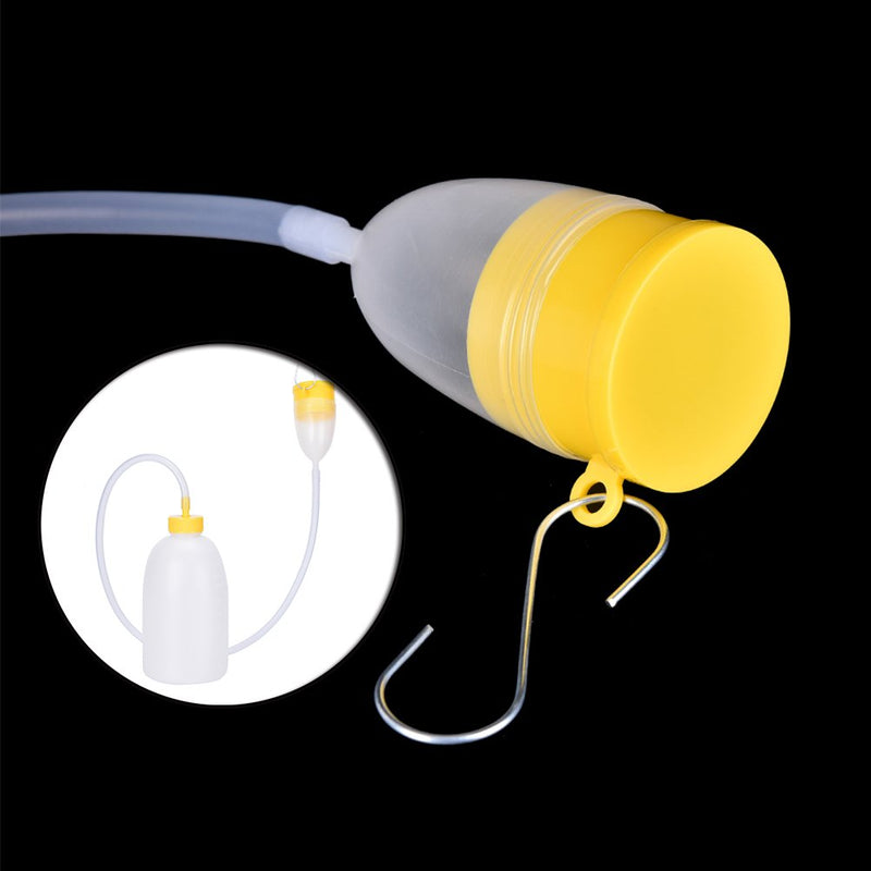 YUMSUM Travel Male Bed Urinal Pee Bottle Night Drainage Container Urine Collector with Tube for Men,1700 ML (Yellow) - BeesActive Australia