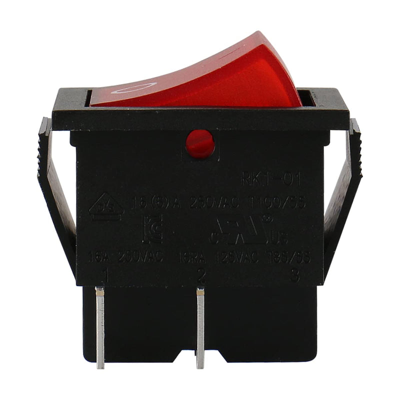 Baomain Red Light DPST ON/Off Snap in Boat Rocker Switch 4 Pin 16A/250V UL TUV List 1 Pack - BeesActive Australia