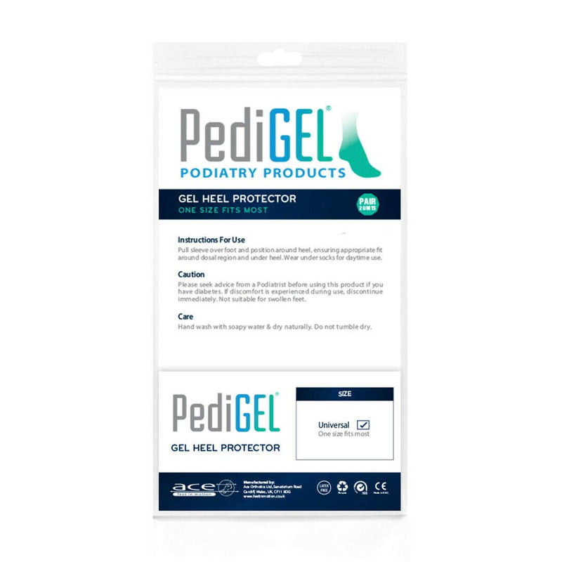 PediGel® - Medically Approved Polymer Gel Heel Socks/ Heel Sleeves for Cracked Heels, Reduce Pressure and Relieves Heel Pain - 2 Units - BeesActive Australia