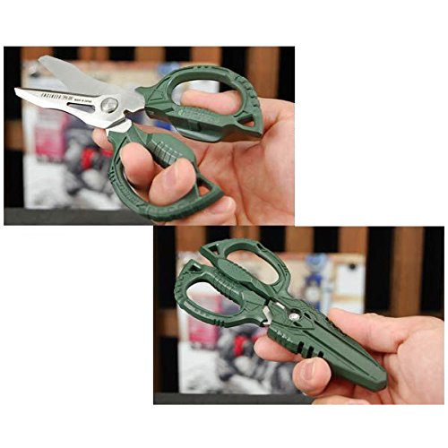ENGINEER PH-55 Multi-Function, 160mm Compact Scissors, Electrician Scissors, with 4-in-1 Combi Blade - cuts Carpet, Leather, Solid Copper Wire, Insulated cable, CDs, Thick Rope & More. Made in Japan Single - BeesActive Australia
