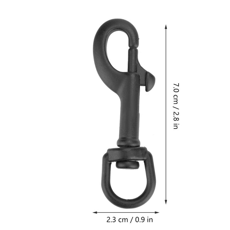 [AUSTRALIA] - Vbestlife Scuba Diving Clips, Stainless Steel Swivel Eye Snap Hook Dive Single Ended Swivel Eye Bolt Hook Buckle Dog Clip Gear Equipment for Underwater Scuba Diving Black - 75mm 