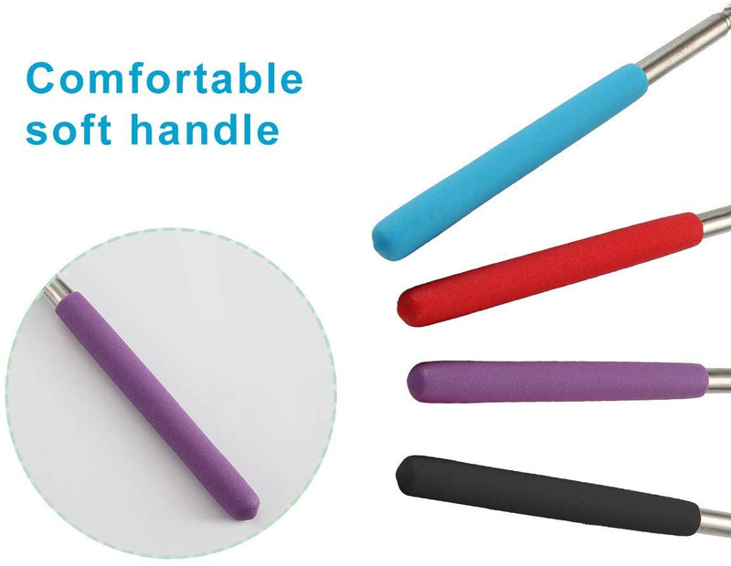 (4-Pack) elloLife Portable Extendable Telescopic Bear Claws Metal Back Scratchers/Hand Massager/Backslap with Rubber Handles 4 Colors - BeesActive Australia