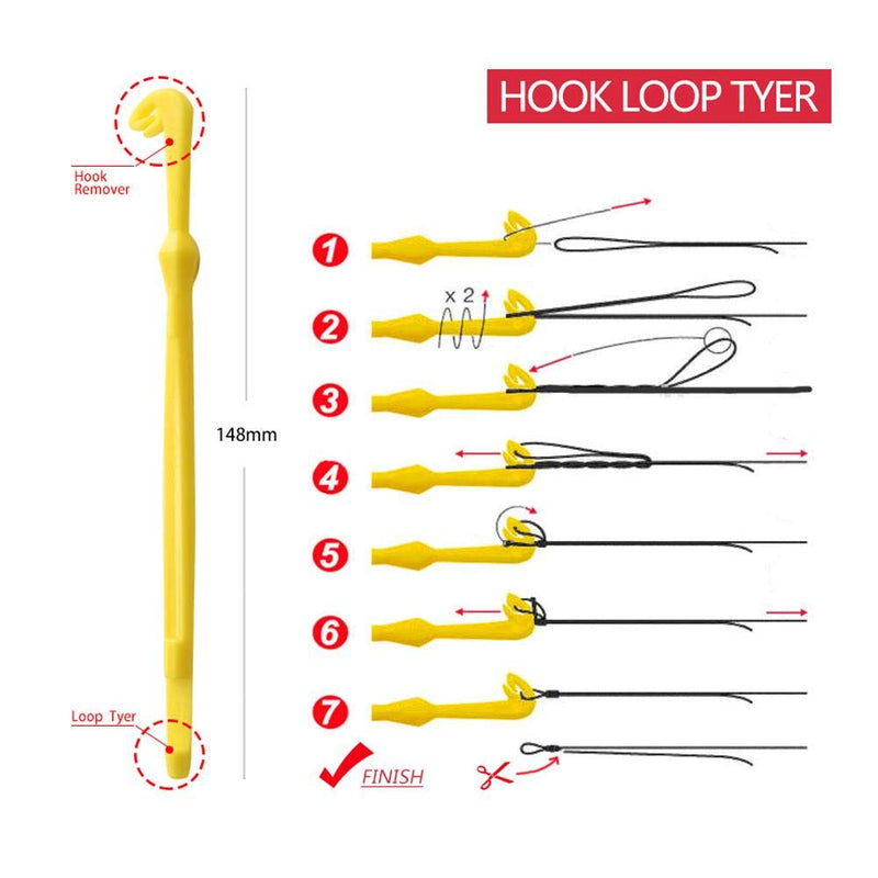Loop Tyers for Fishing, Fishing Line Knot Tying Tool- 3 Set of Knot Tyers, Nail Knot Tyer, Hook Loop Tyer, Fishhook Remover Loop Tyer &Disgorger Detacher for Fly Fishing - BeesActive Australia