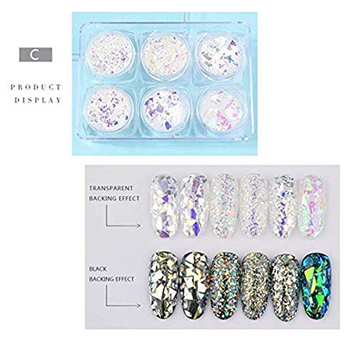 3 Case(18pots) Gold Silver Irregular Aluminum Foil Paper Nail Art Sticker Set 3D Glitter DIY Manicure UV Gel Polish Nail Sequins Decoration Tools - BeesActive Australia