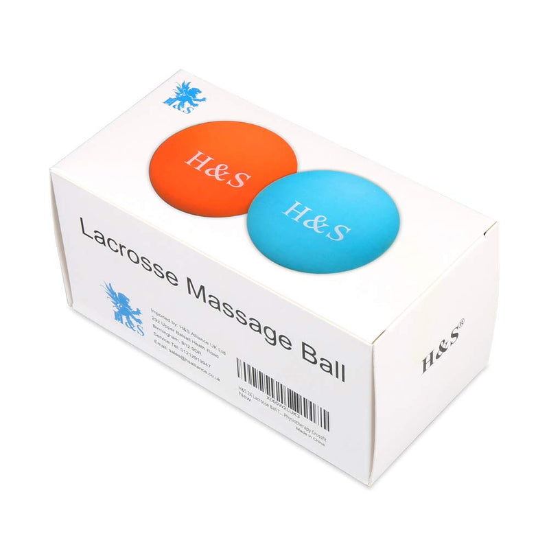 H&S 2 x Lacrosse Ball Trigger Point Massage Ball Muscle Roller Ball Rehab Physiotherapy Crossfit - BeesActive Australia